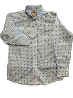 Wrangler Light Blue Printed Button-Down Shirt